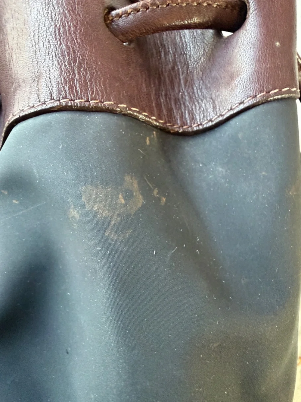 Brighton Brown Croc-Trim Nylon Backpack